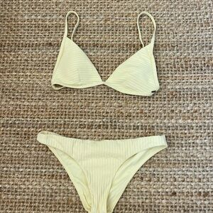 Light yellow rip curl bikini set